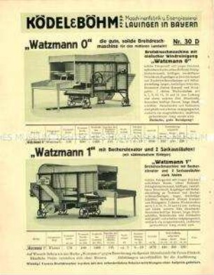 Breitdreschmaschine Typ "Watzmann 0, 1 und 2"