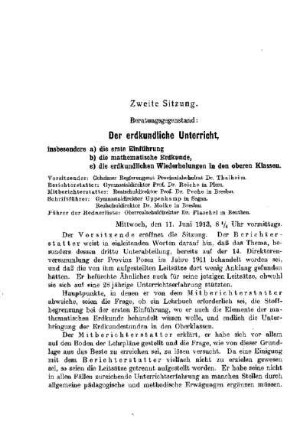 Der erdkundliche Unterricht : [Bericht über die Verhandlungen]