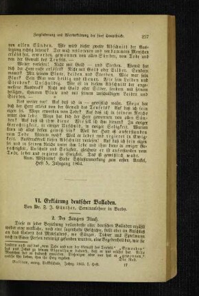 Erklärung deutscher Balladen