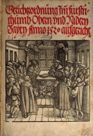 Gerichtzordnung Im[m] fürstnthumb Obern vnd Nidern Bayrn : Anno 1520 aufgericht ; [zu Münch[e]n an sannd Joergen tag, des jars alls man zallte ... Fünffzehenhundert vnd jm[m] zwaintzigisten.]
