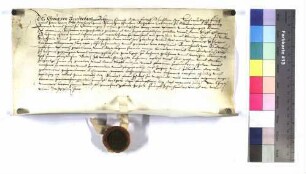 Lehenrevers des Georg von Rinderbach für Kardinalpropst Otto von Ellwangen über den halben Zehnten und zwei Güter zu Untersontheim