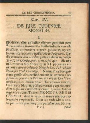 Cap. IV. De Iure Cudendae Monetae.