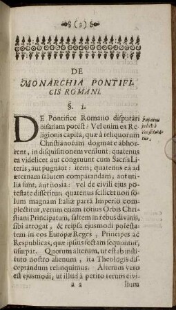 De Monarchia Pontificis Romani.