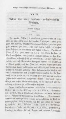 409-429 Notizen über einige berühmtere nachtridentinische Theologen : zweiter Artikel