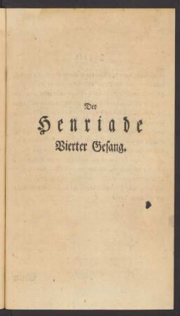 Der Henriade Vierter Gesang