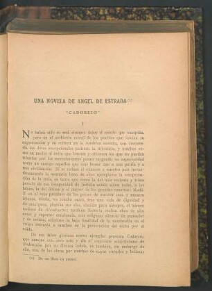 Una novela de Angel de Estrada : "Cadoreto"