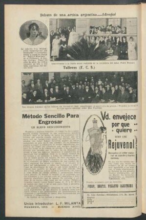 Debuto de una artista argentina.- Adrogué