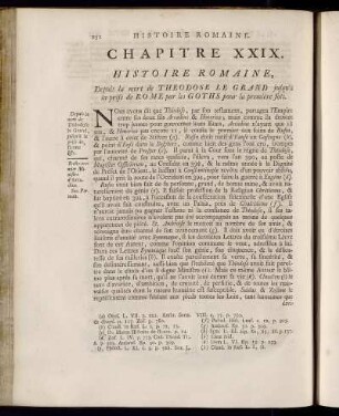 [Histoire du Régne de d´Arcadius dans l´Orient & d´Honorius dans l´Occident.]