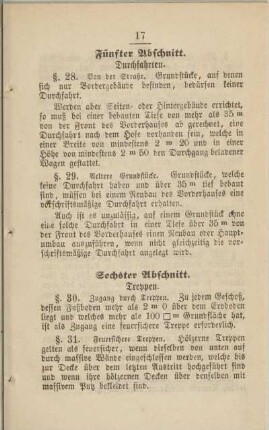 Fünfter Abschnitt. Durchfahrten.