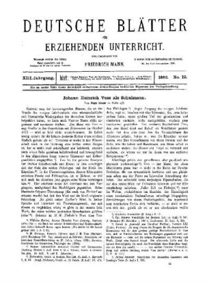 Johann Heinrich Voss als Schulmann