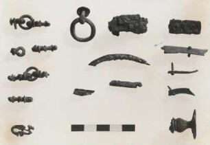 Trinkhorn : Teile des Trinkhornbeschlages, Bronze (Prositz bei Meißen) ca. 300 n. Chr.