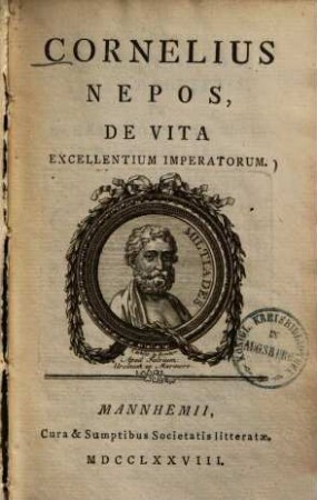 Cornelius Nepos, De Vita Excellentium Imperatorum