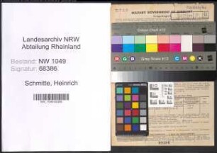 Entnazifizierung Heinrich Schmitte , geb. 24.07.1910 (Angestellter)