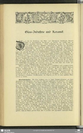 Glas-Industrie und Keramik