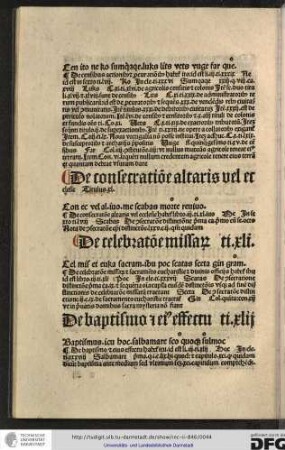 De consecratione altaris vel ecclesie habetur libro iii titulo xl ivo...