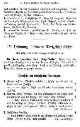 IV. Ordnung. Trímera. Dreizehige Käfer