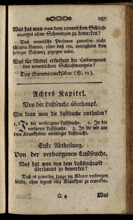 Achtes Kapitel. Von der Lustseuche überhaupt