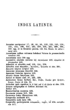 Index Latinus.