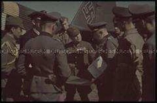 Besuch des japanischen Botschafters General Oshima an der Ostfront
