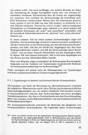 4.3.3 Typisierungen in direkter zwischenmenschlicher Kommunikation