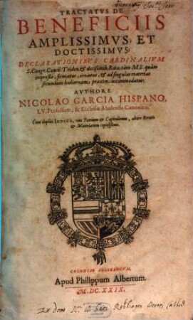 Tractatus de beneficiis amplissimus, 1
