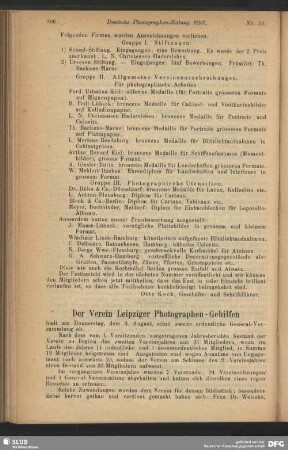 Der Verein Leipziger Photographen-Gehilfen