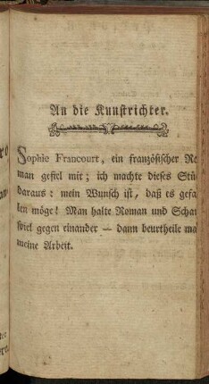 An die Kunstrichter.