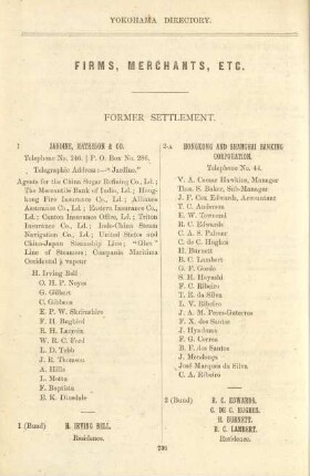 Firms, merchants, etc.