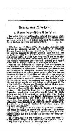 Anhang zum July-Hefte