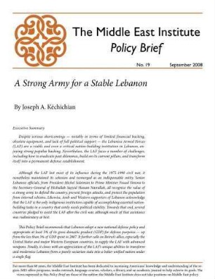 A strong army for a stable Lebanon