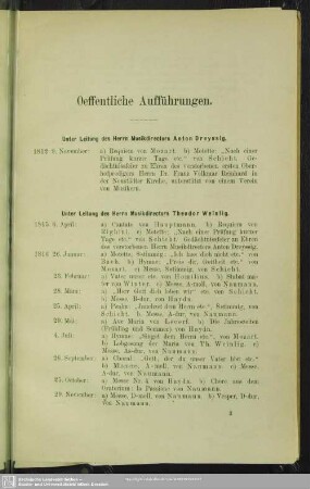 Oeffentliche Aufführungen