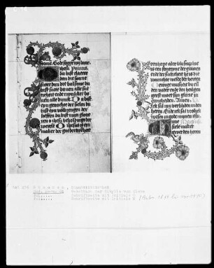 Gebetbuch der Prinzessin Sibylla von Kleve — Initiale M mit anschließender Ranke