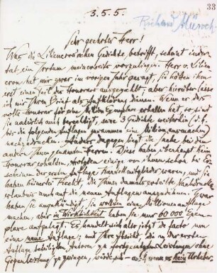 Brief an den Richard-Münch-Verlag