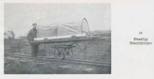 Foto einer einachsigen Räderfahrbahre zum Transport von Verwundeten
