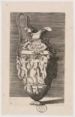Vase mit tanzenden Frauen und Satyrn