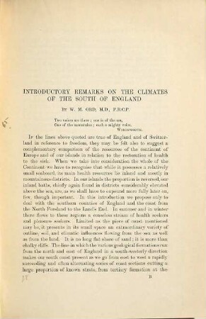 The Climates and Baths of Great Britain being the Report of a Committee of the Royal Medical and Chirurgical Society of London : W. M. Ord, A. E. Garrod, I