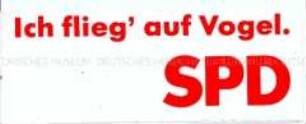 Aufkleber der SPD zur Bundestagswahl 1983