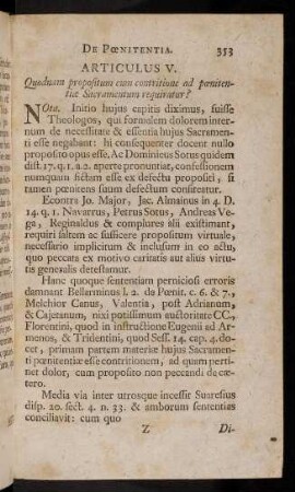 353-358, Articulus V. Quodnam propositum cum contritione ad poenitentiae Sacramentum requiratur?
