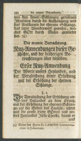 Die neunte Betrachtung. Nutz-Anwendungen dieser Geschichte, und der bisherigen Betrachtungen über dieselben