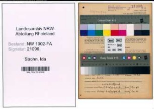 Entnazifizierung Ida Strohn, geb. 08.07.1890 ()