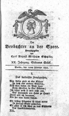 7. Stueck, 12. Februar 1821