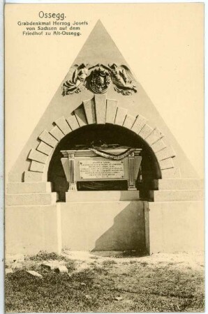 Ossegg. Grabdenkmal Herzog Josefs v. Sachsen