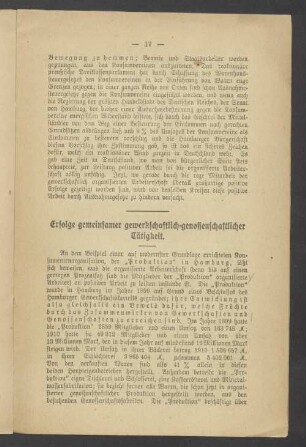 Erfolge gemeinsamer gewerkschaftlich-genossenschaftlicher Tätigkeit