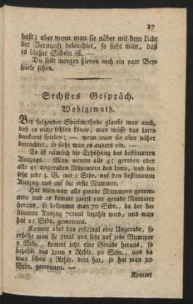 Sechstes Gespräch