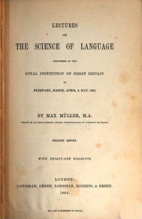 Lectures on the science of language, 2