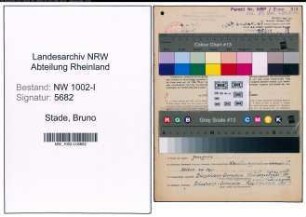 Entnazifizierung Bruno Stade, geb. 05.08.1907 (Dreher)