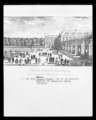 Paris, Palais Royal, Vue de la Galerie
