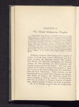 The Mixed Melanesian Peoples