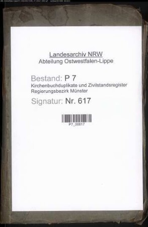 Kirchenbuchduplikat der katholischen Gemeinde Altlünen, Gerichtsbezirk Lüdinghausen (GHT 1804-1808, K 1804, GHT 1815). (Gemeinde: Altlünen, kath. Gemeinde)