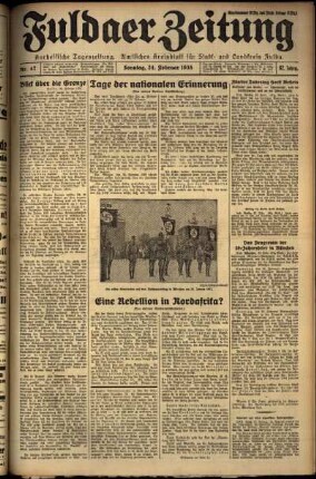 Erste Ausgabe vom Sonntag, den 24. Februar 1935.